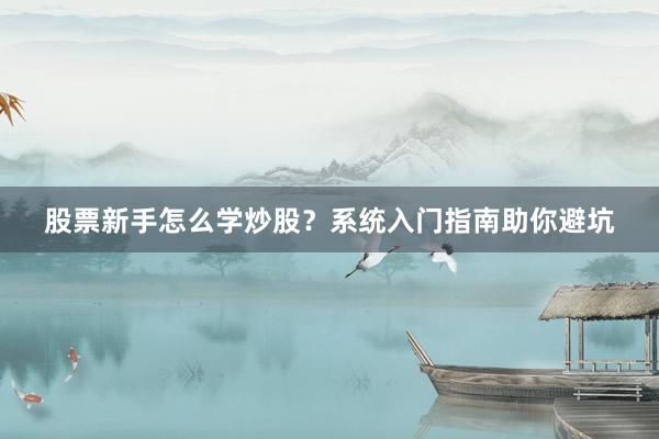股票新手怎么学炒股？系统入门指南助你避坑